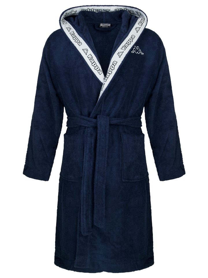 Kappa Bademantel Bathrobe Unisex in Blau günstig kaufen