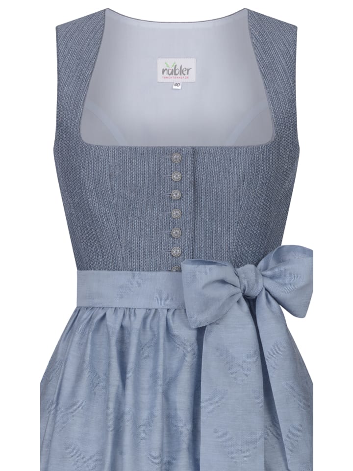 Nübler Dirndl Romina Lang in Rauchblau günstig kaufen