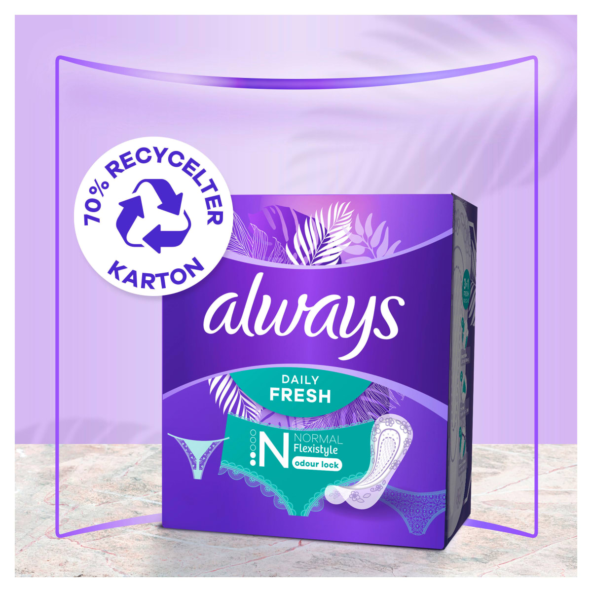 Slipeinlagen Daily Fresh Normal Flexistyle mit Frischeduft BigPack, 54 St
