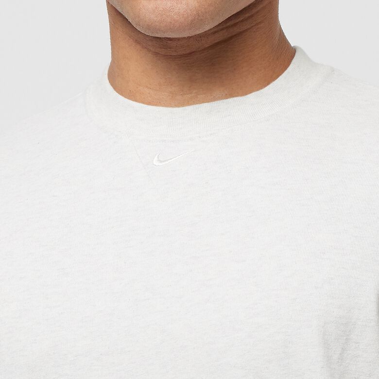NIKE Solo Swoosh Short Sleeve HW Top birch heather/white