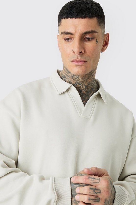 Plus Oversize Rugby-Poloshirt