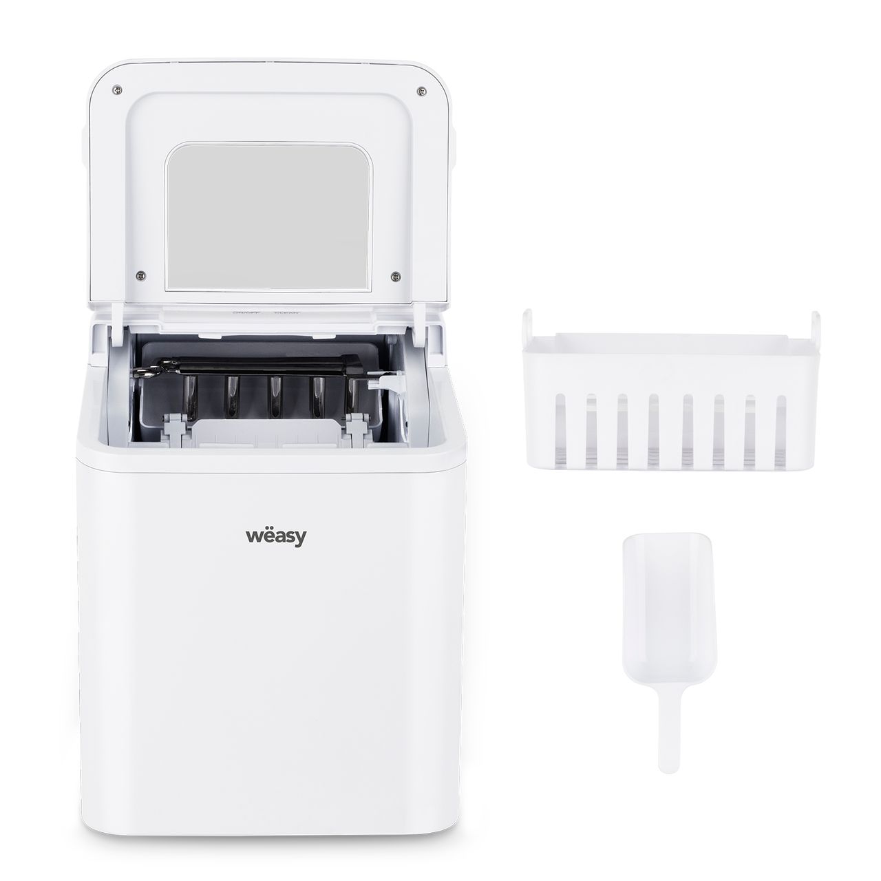 Weasy IGLOO8 Eiswürfelmaschine, 12kg in 24h, kompakt, tragbar, ohne Installation, leise, 1,5L, schnelle Eiswürfelbereit in 9min, 2min30 automatische Reinigungsfunktion