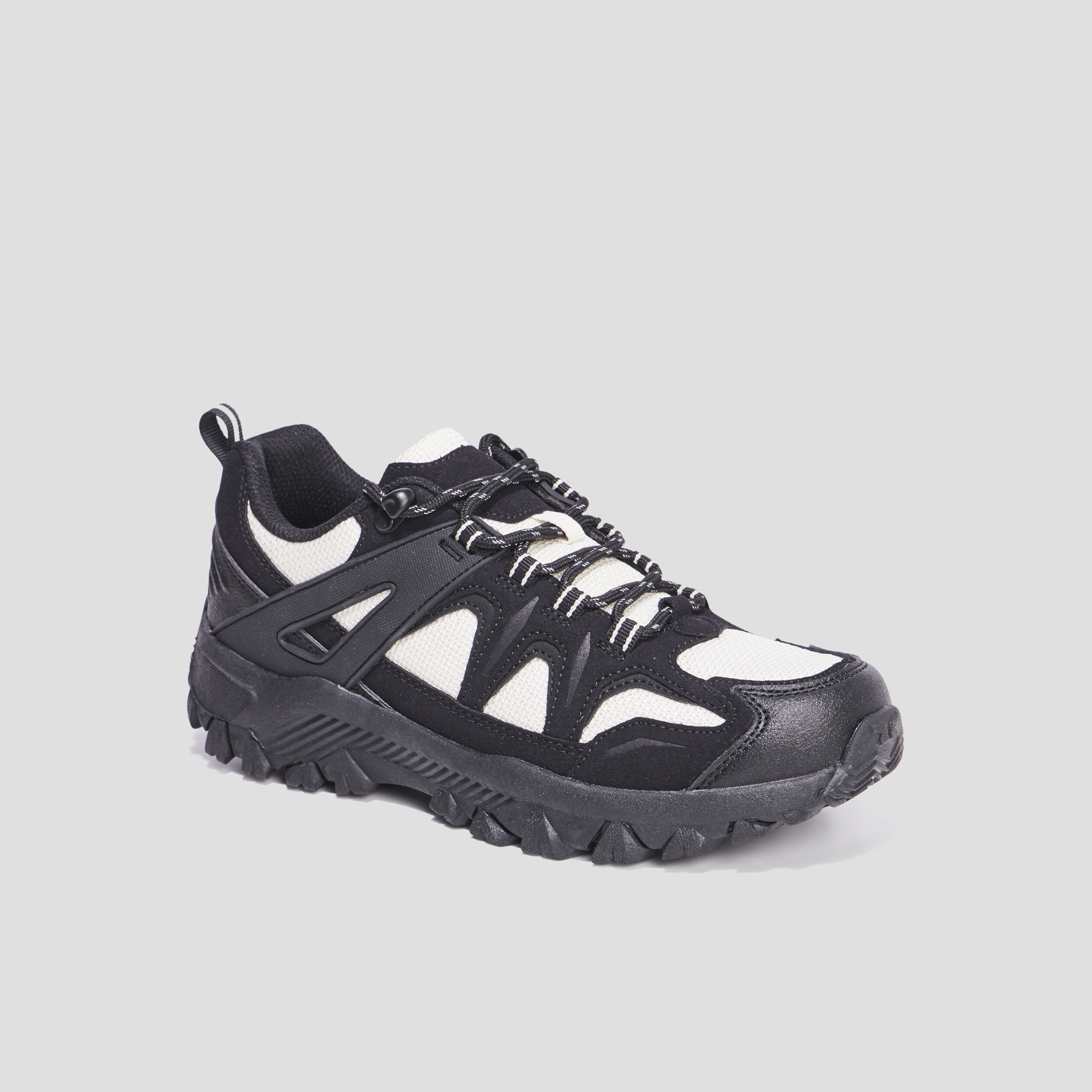 Baskets running à lacets Trappeur noir femme | La Halle