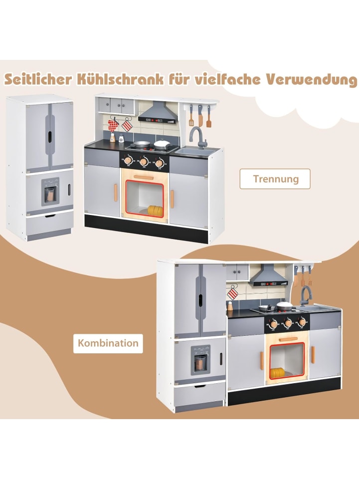 COSTWAY Spielküche in Grau günstig kaufen onesize