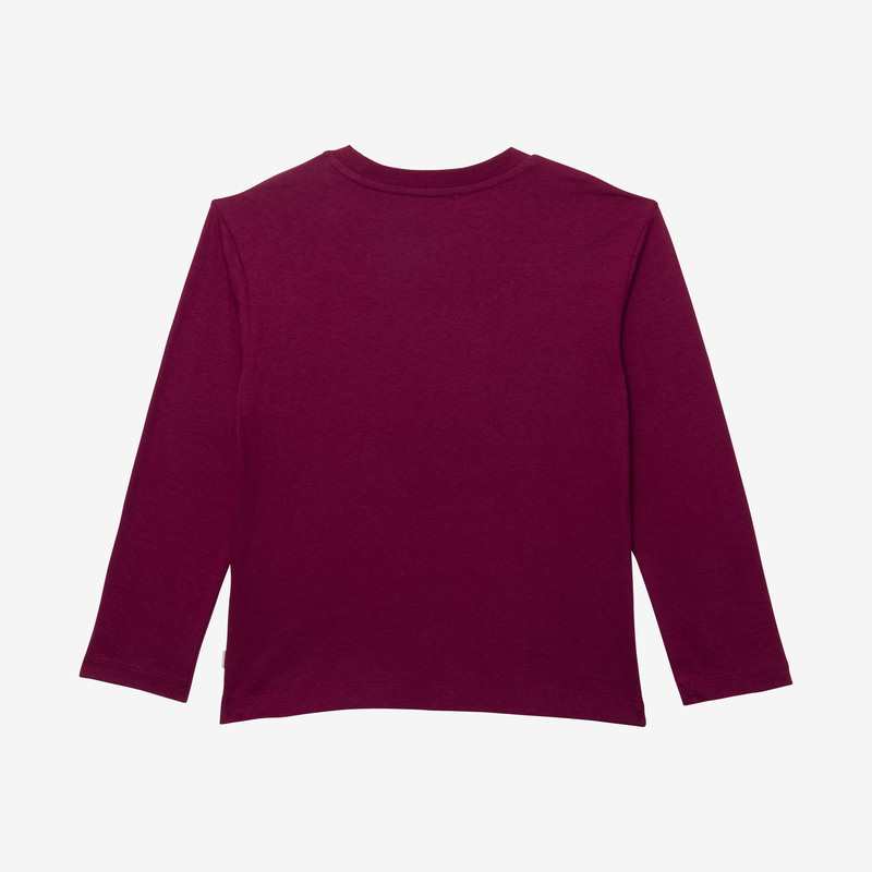 T-shirt garçon broderie violet en coton recyclé Catimini