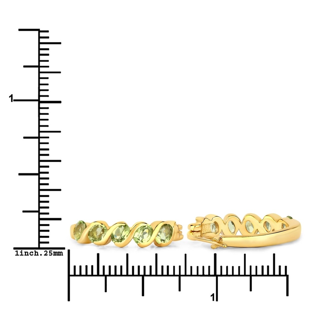 Rafaela Donata Boucles doreilles Argent sterling Vert en Or jaune Bijoux