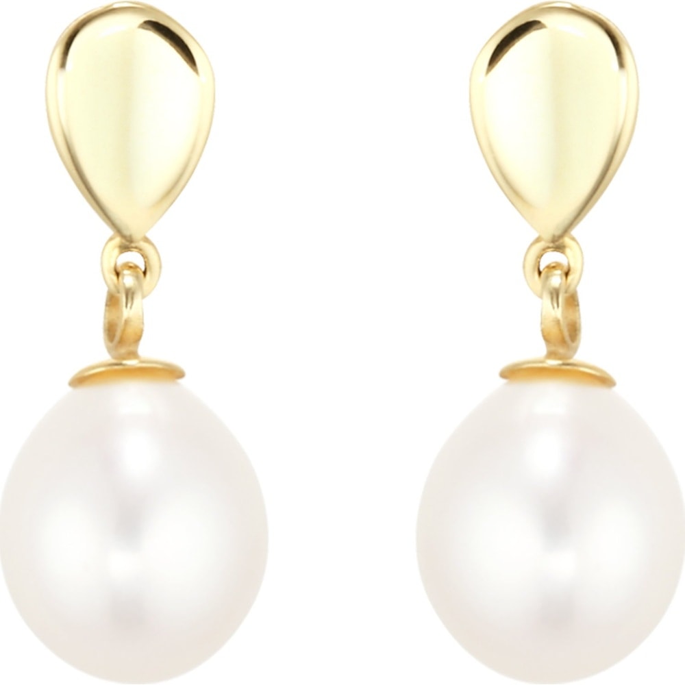 Valeria Boucles d'oreilles à fermoir à poussette 375 Or jaune Boucles d'oreilles
