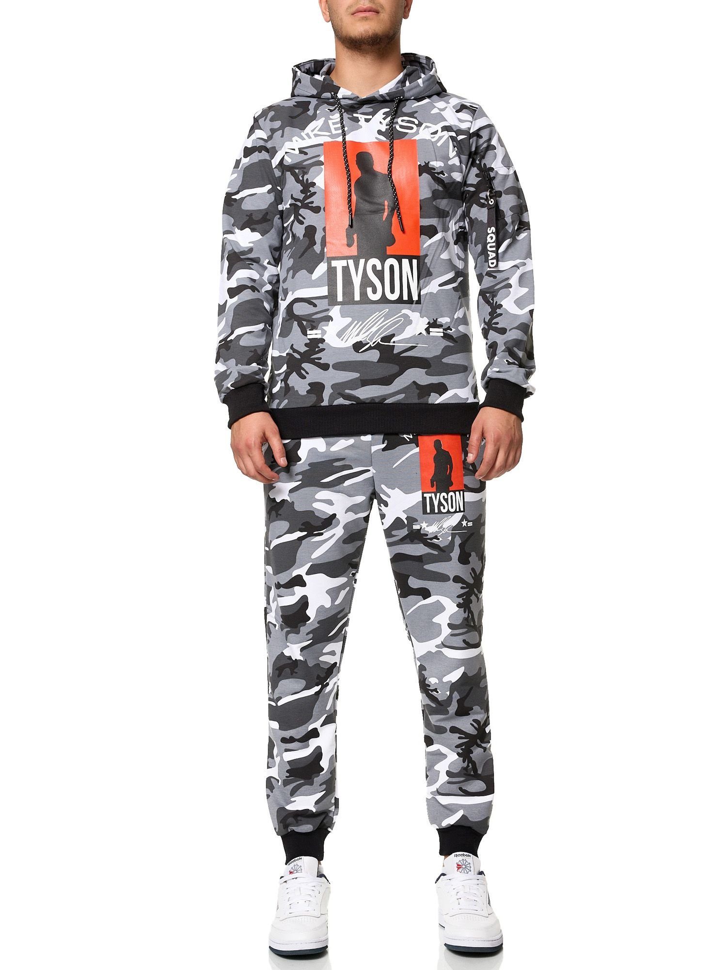 John Kayna Jogginganzug Herren Sportanzug Mike Tyson Jogginganzug Männer Trainingsanzug Box (Sportanzug Jogger Trainingsanzug), Fitness Freizeit Casual