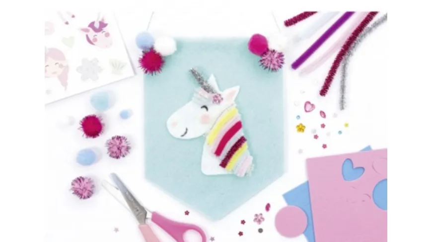 folia Chenilledraht Bastel-Set Unicorn 227teilig