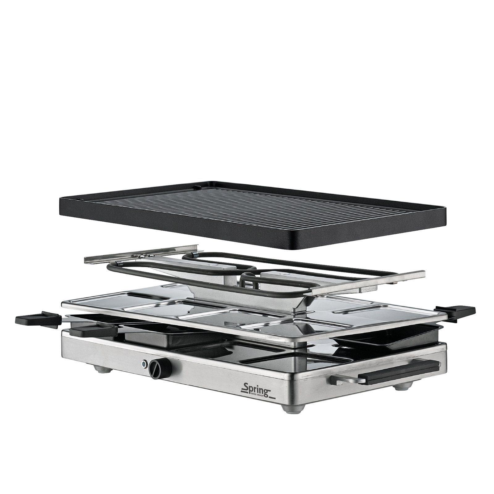 Spring Raclette Raclette 8, Alu-Grillplatte Classic
