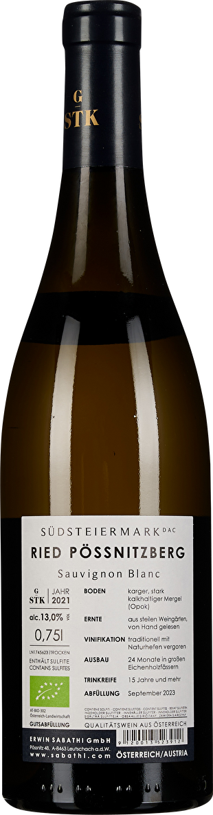 Erwin Sabathi Sauvignon Blanc Ried Pössnitzberg Große STK Lage 2021