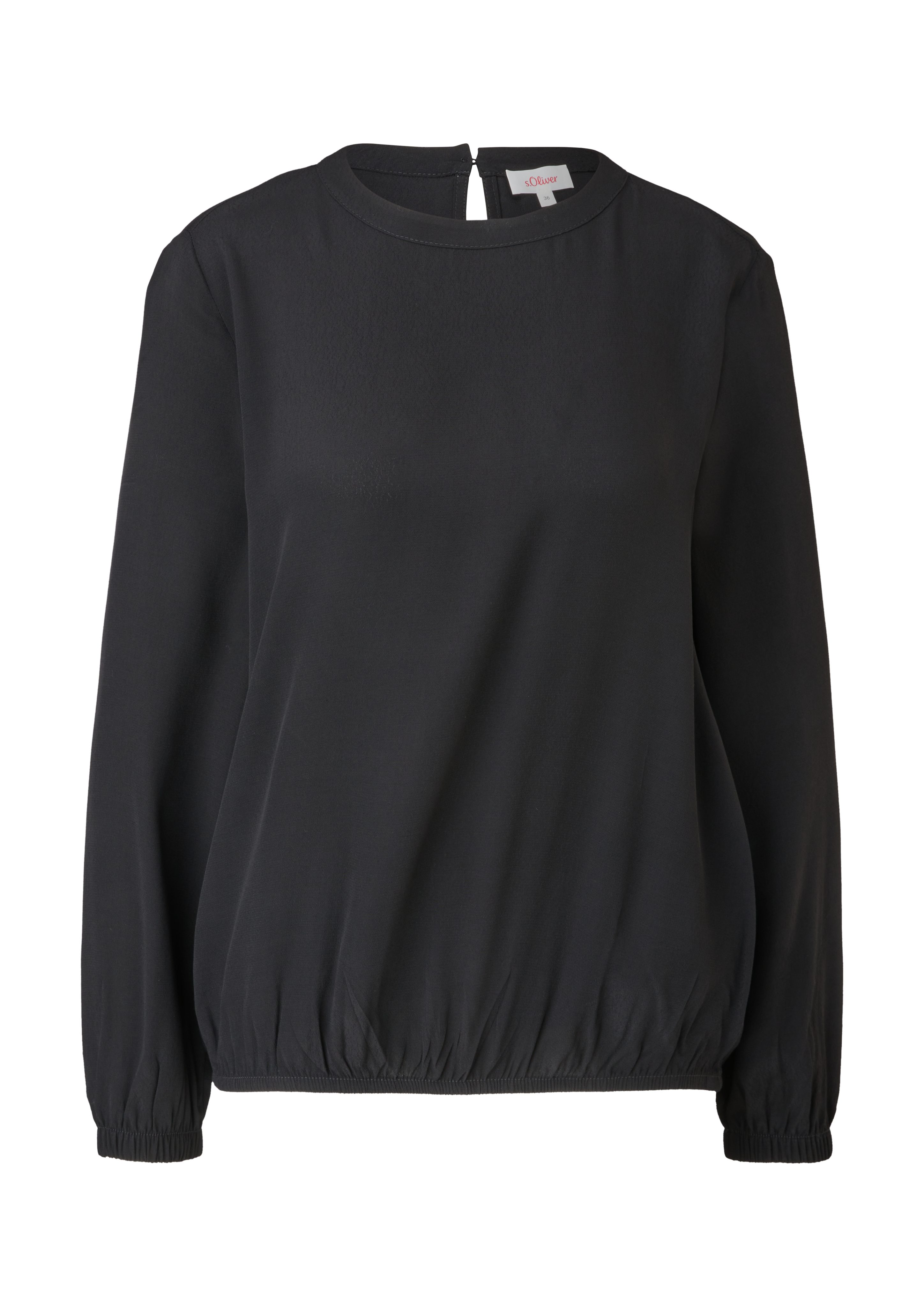 s.Oliver Langarmbluse Blusenshirt aus Viskosecrêpe