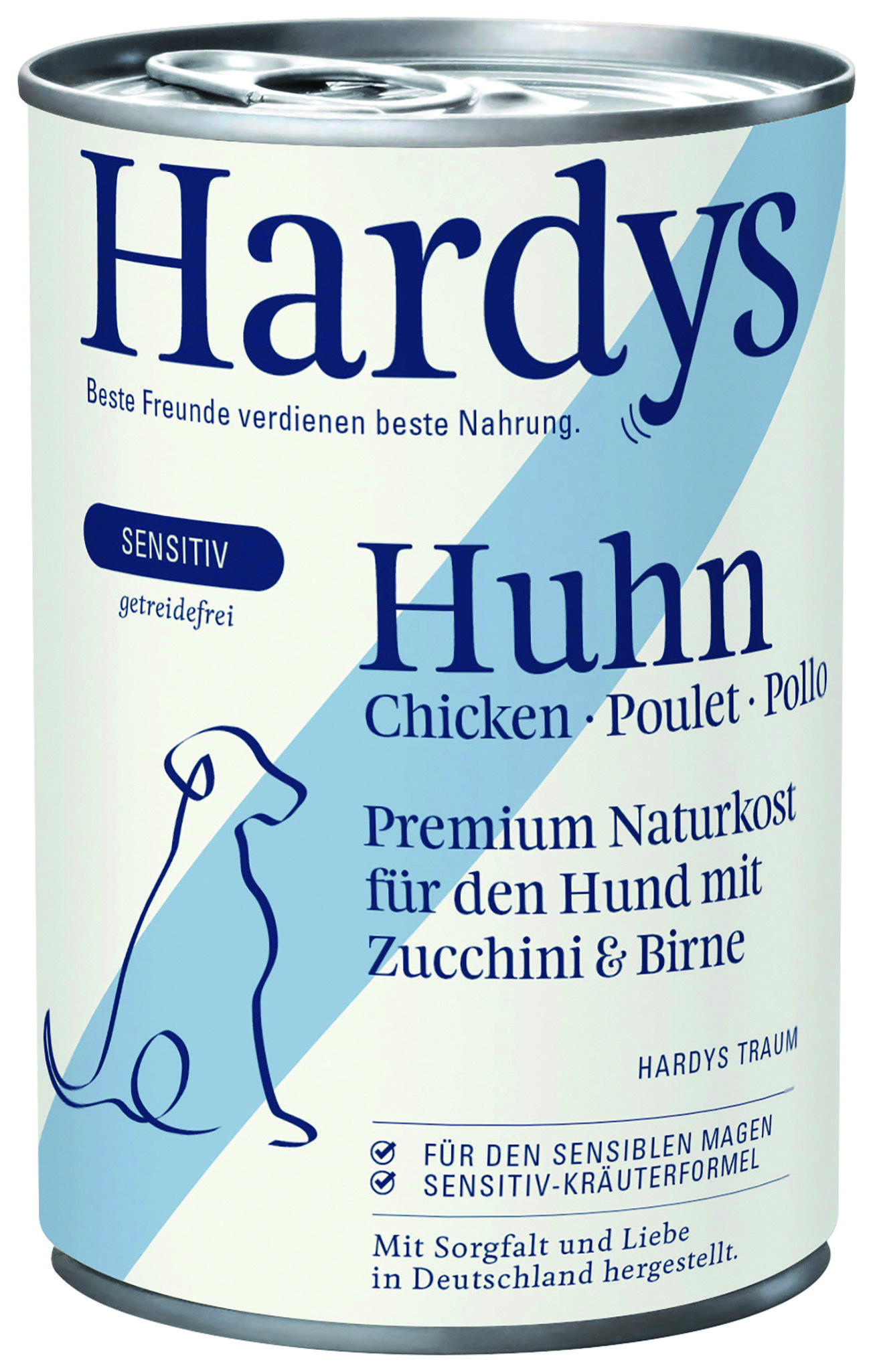 HARDYS Hundenassfutter HARDYS Sensitiv 6x400g No. 2 Huhn