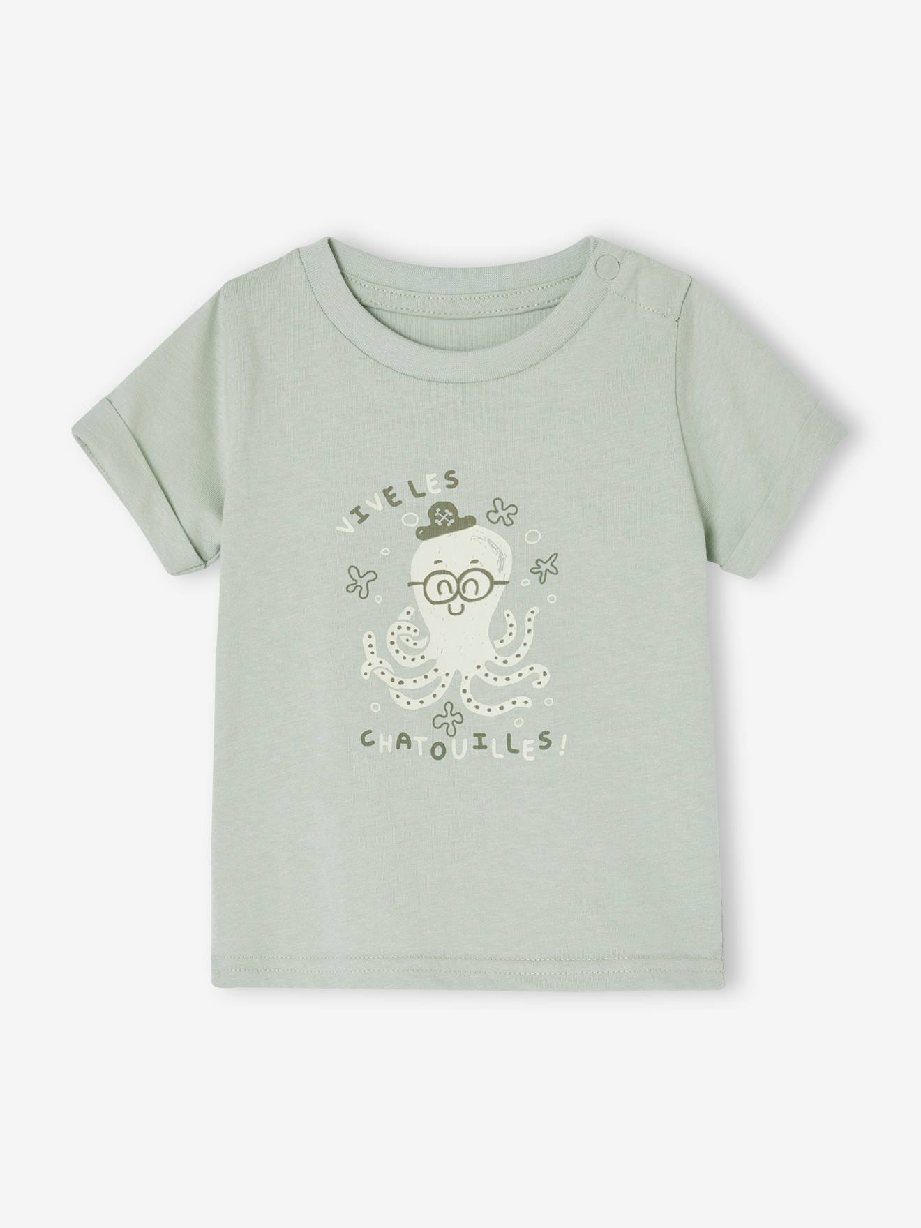 Vertbaudet Baby T-Shirt MINI TOTEM - wollweiß