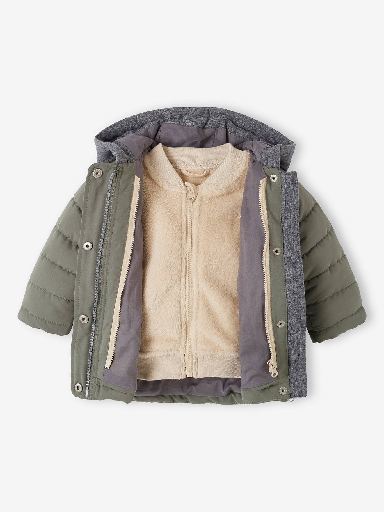 Parka 3 en 1 bébé garçon avec gilet amovible encre