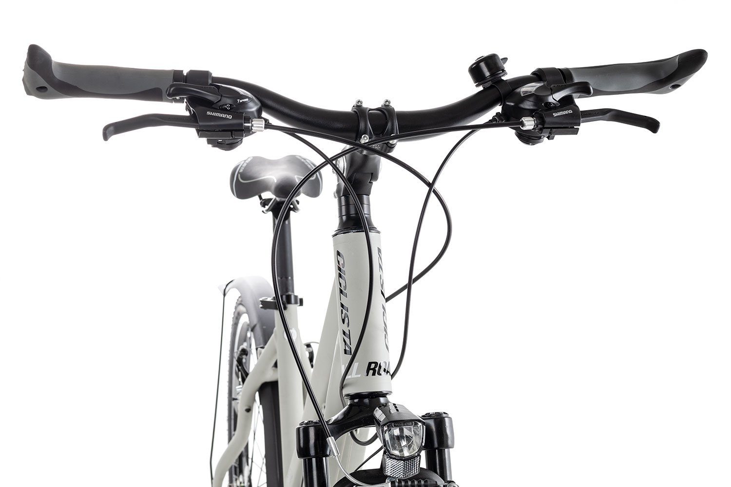 Ciclista Crossrad All Road Trapez, 21 Gang Shimano Tourney 21 Schaltwerk, Kettenschaltung, Crossbike 28 Zoll weiß