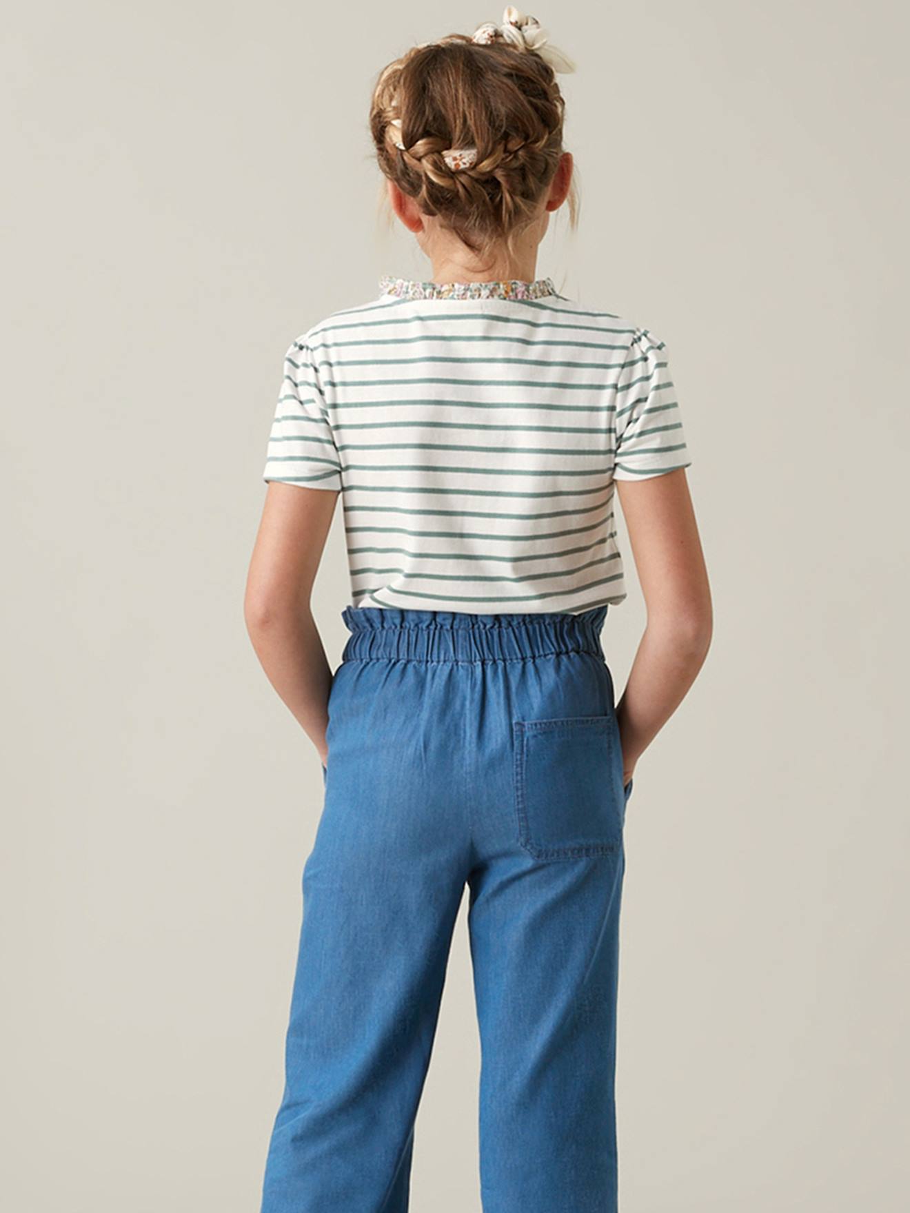 Cyrillus Weite Mädchen Sommer-Jeans CYRILLUS - blue stone