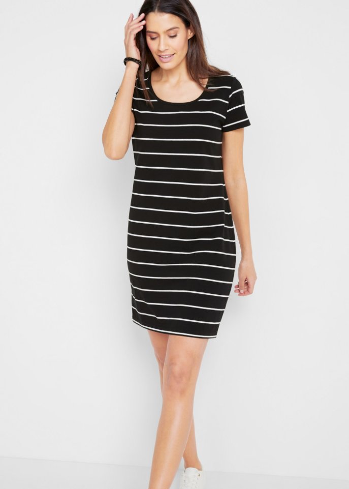 Stretch-Jerseykleid, Kurzarm