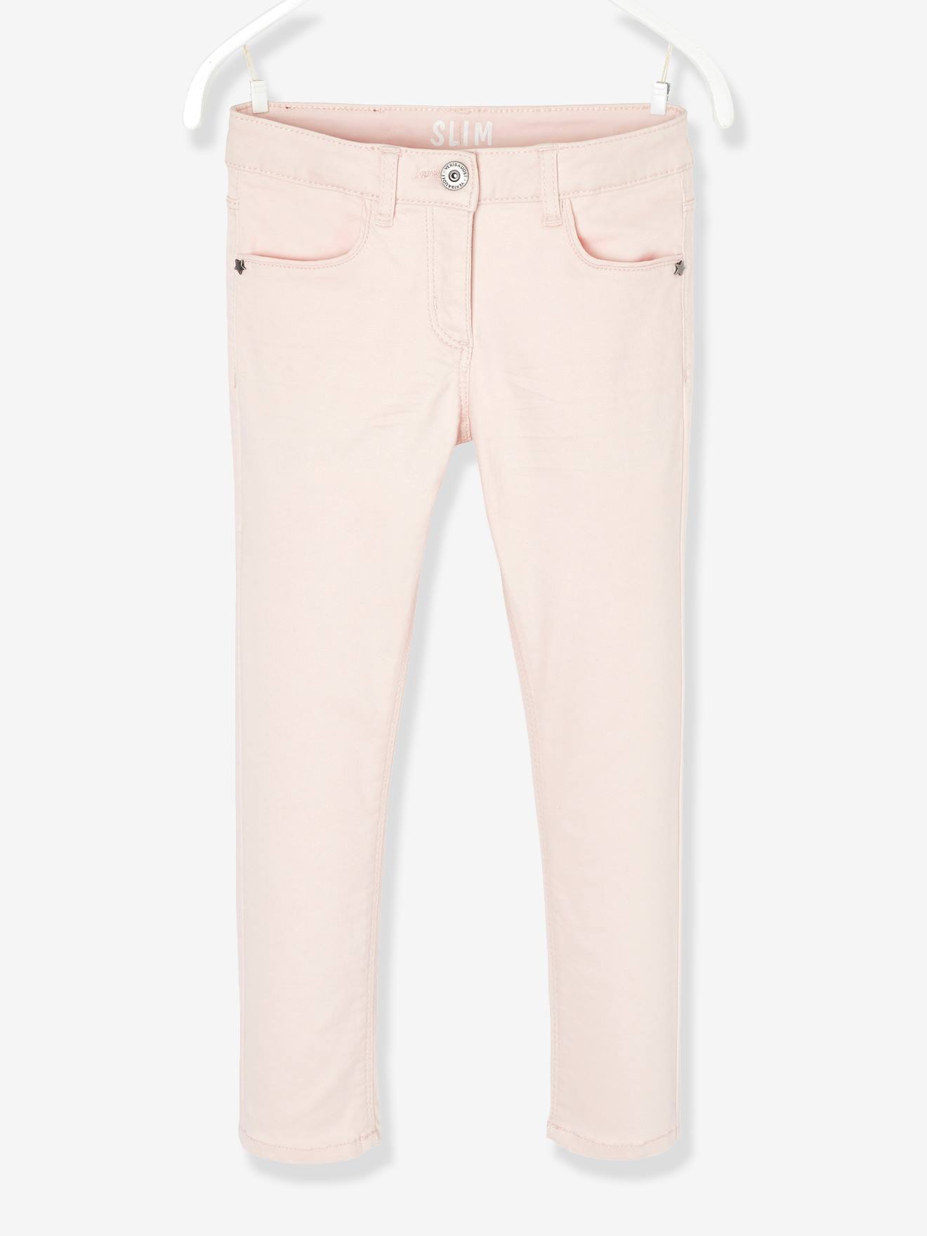 Pantalon slim fille Morphologik tour de hanches LARGE vert
