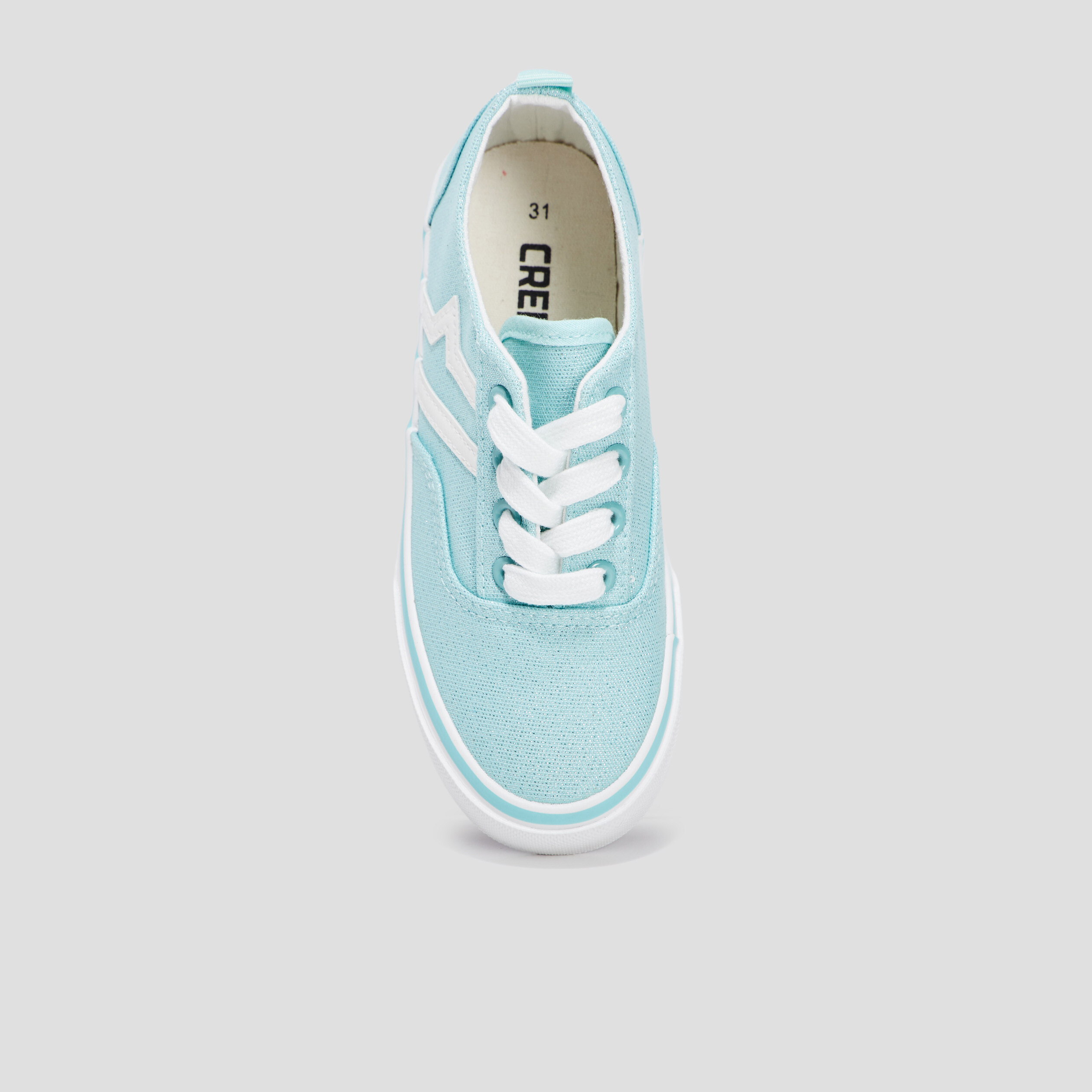 Tennis en toile à lacets Creeks bleu turquoise fille | La Halle