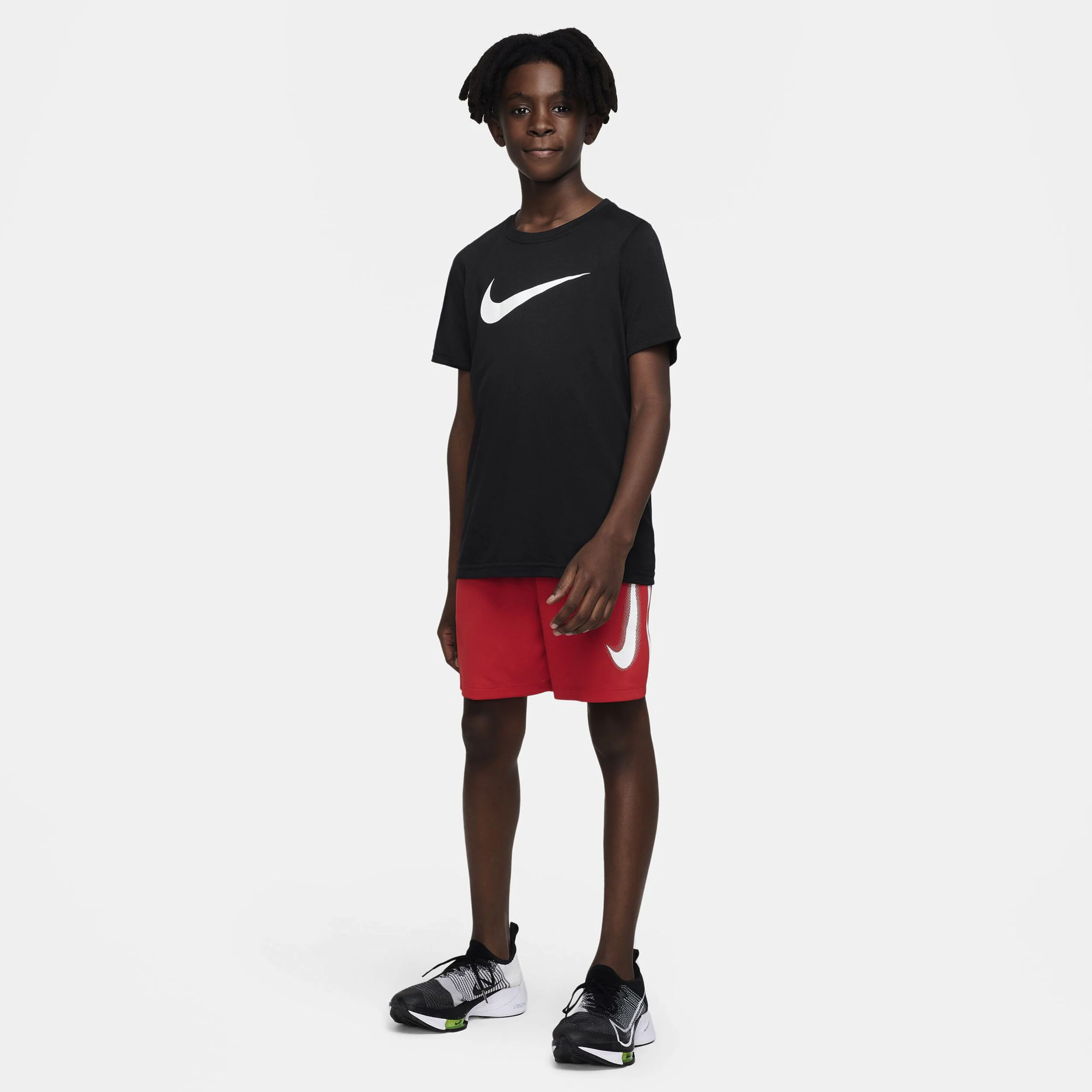 Dri-Fit Graphic Shorts Jungen - Rot, Weiß
