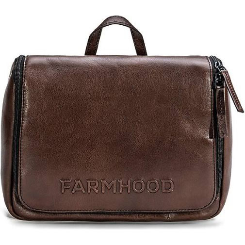 FARMHOOD Memphis Kulturbeutel Leder 27 cm