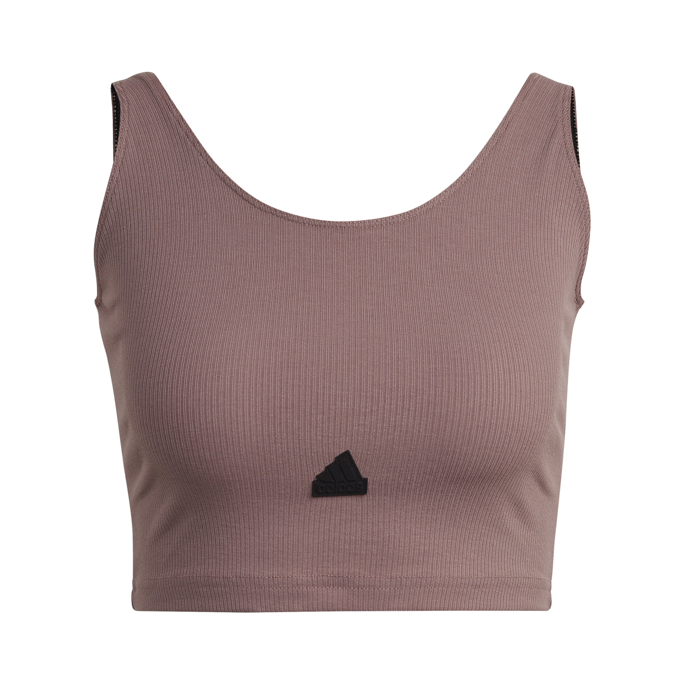 adidas New Rib Crop Top Damen Schwarz