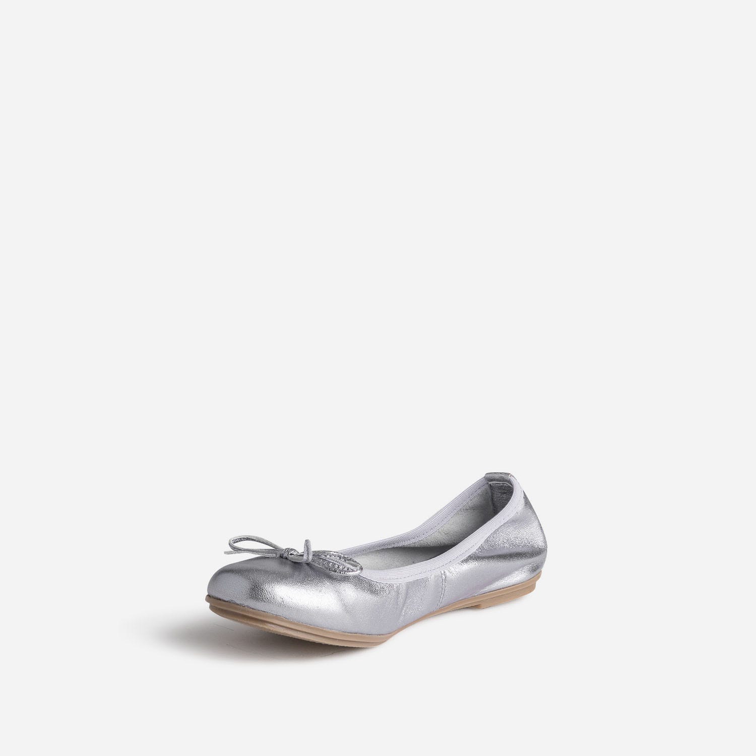 Ballerine BUGGY parme en cuir métallisé