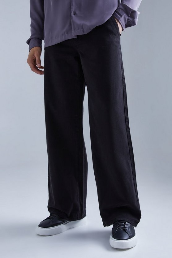 Breite Passform Chino-Hose