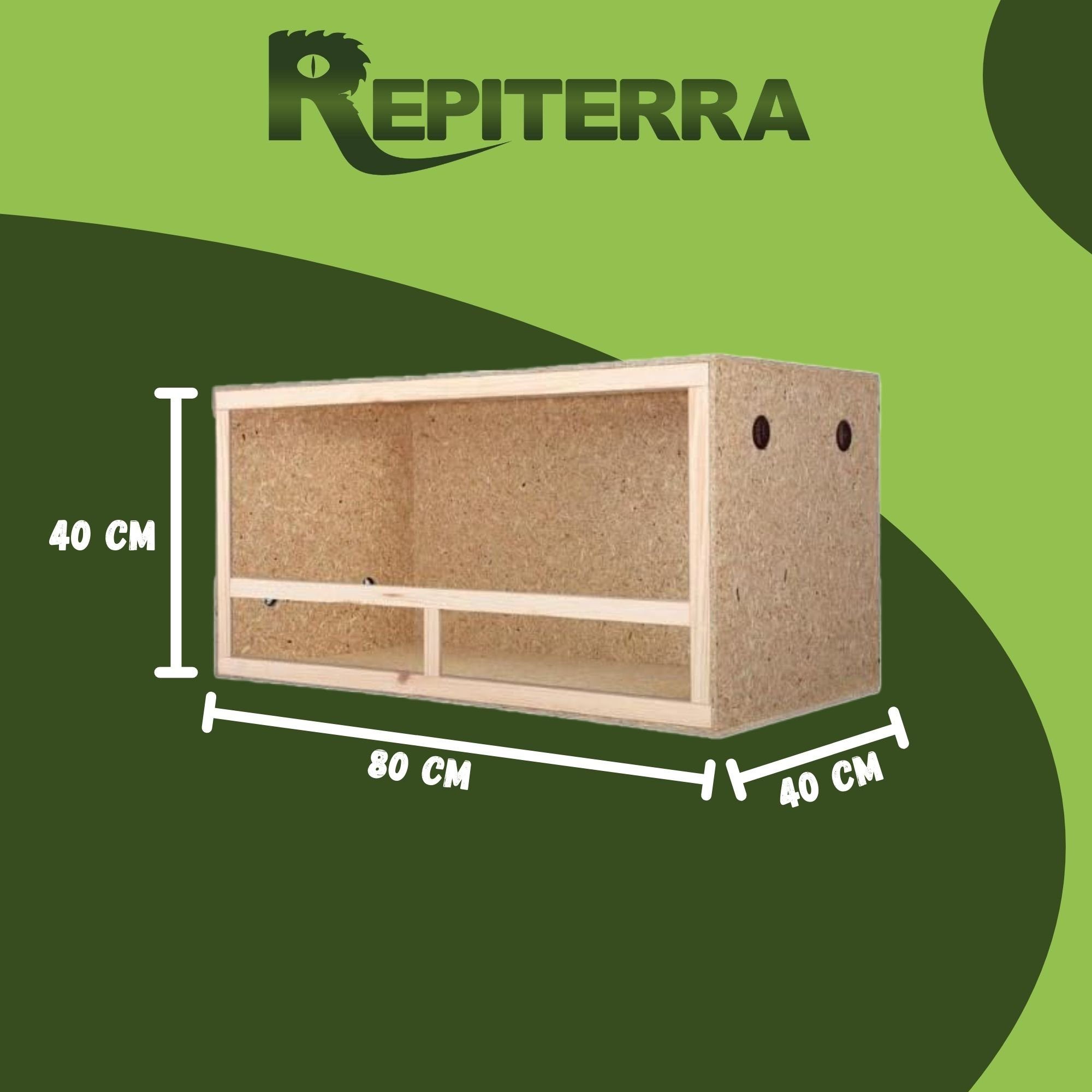 Repiterra Terrarium Terrarium mit Seitenbelüftung 80x40x40 cm