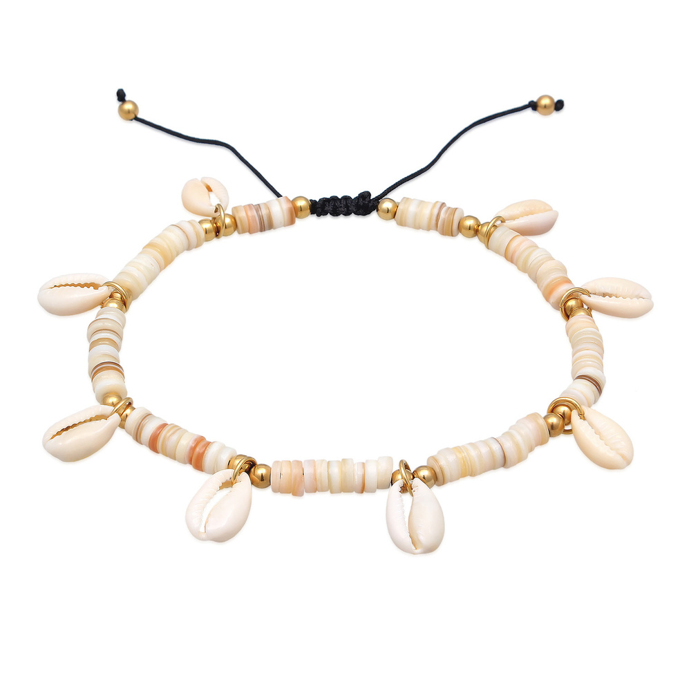 Elli Elli Bracelet de Cheville Femmes bracelet de cheville style surfeur avec coquilla Bijoux