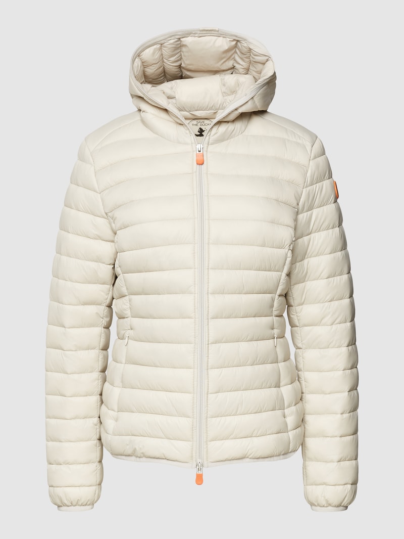 Steppjacke mit Label-Detail Modell 'DIZY' in beige