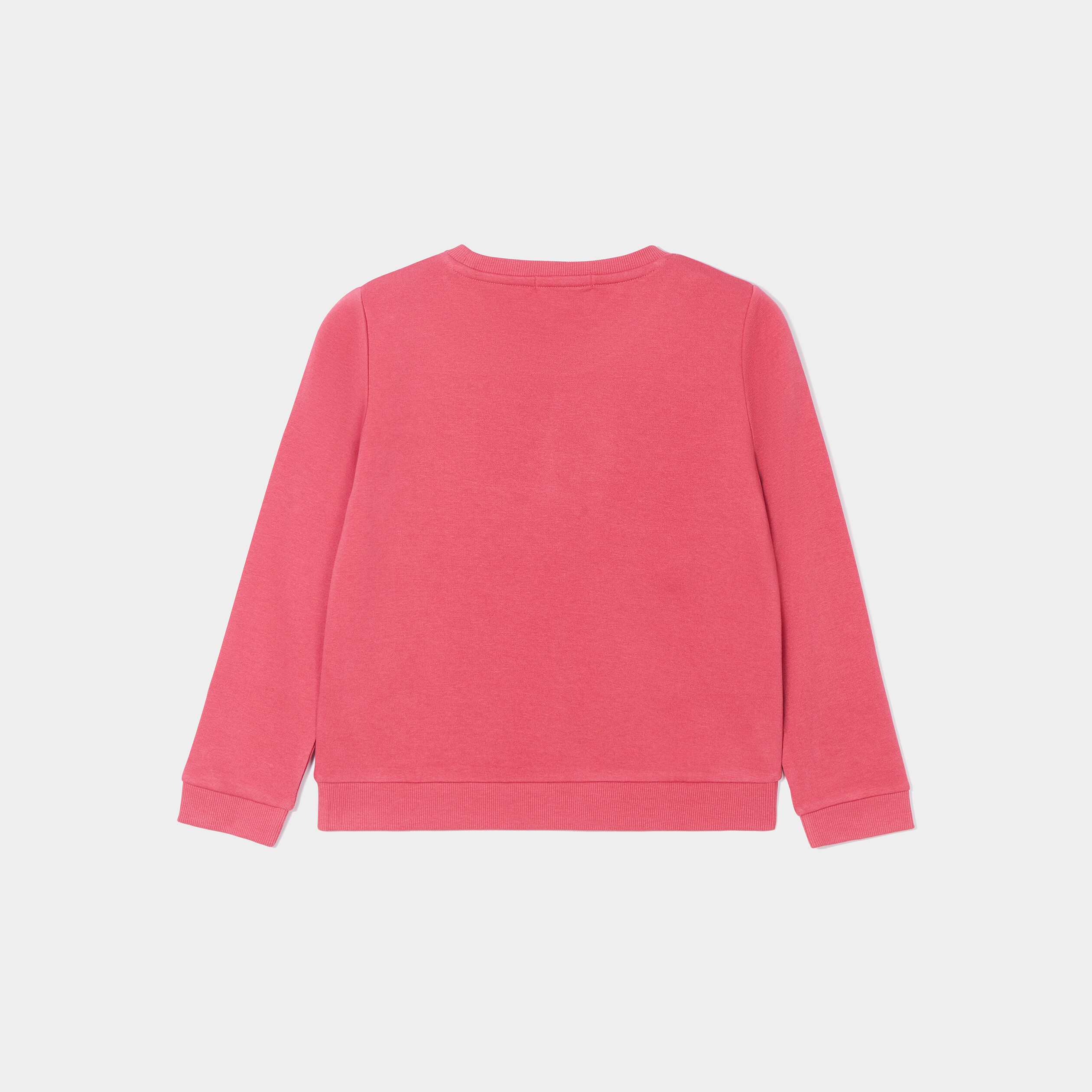 Sweat oversize à sequins réversibles rose framboise fille | La Halle