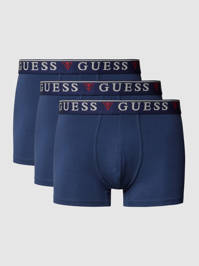 Trunks mit elastischem Logo-Bund im 3er-Pack in marineblau