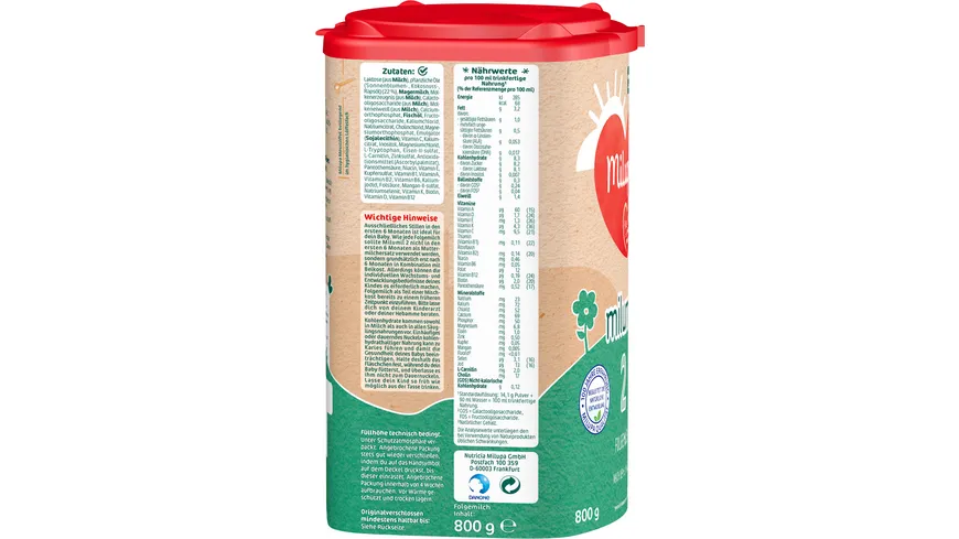 Milupa Milumil 2 Folgemilch 800 g