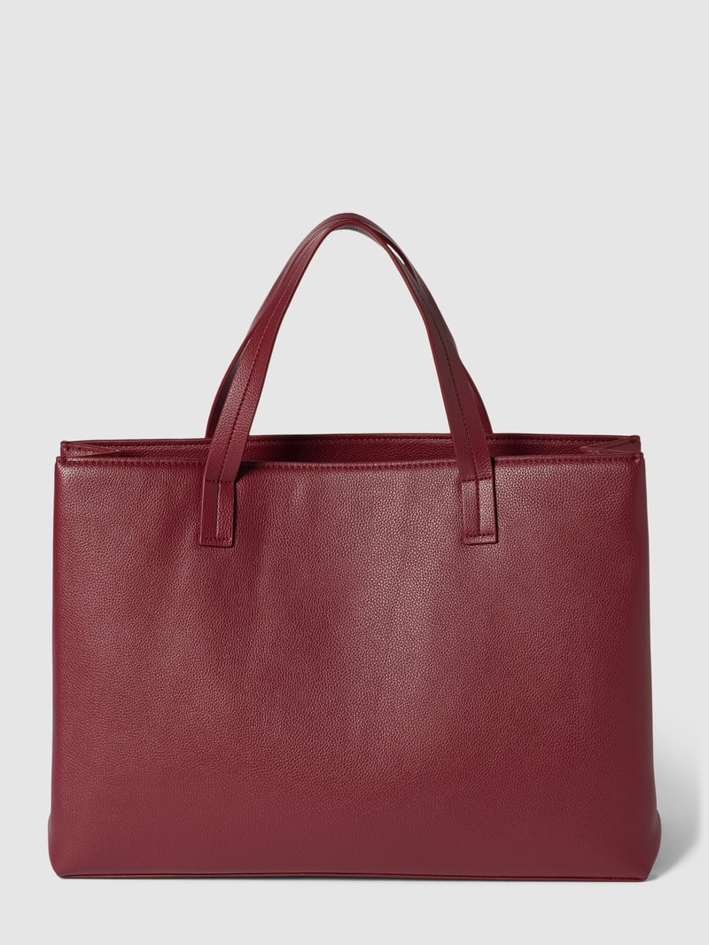 Shopper mit Label-Prägung Modell 'BEL' in bordeaux rot