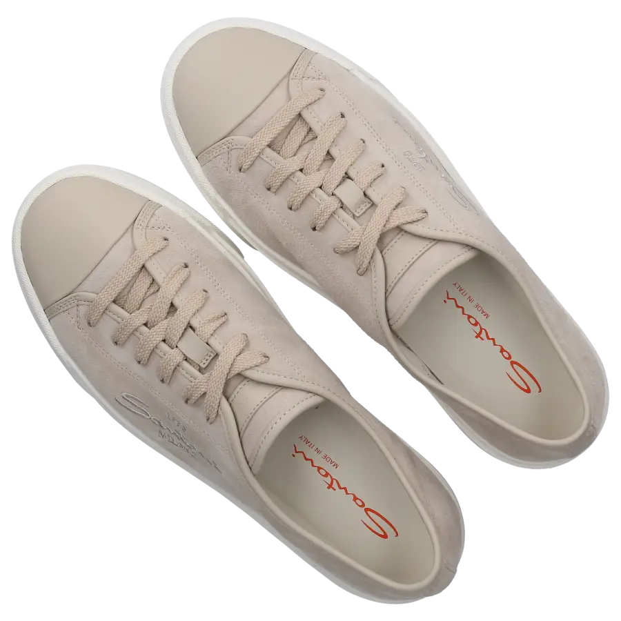 Santoni - Sneaker low Plateau 61229 Veloursleder - grau