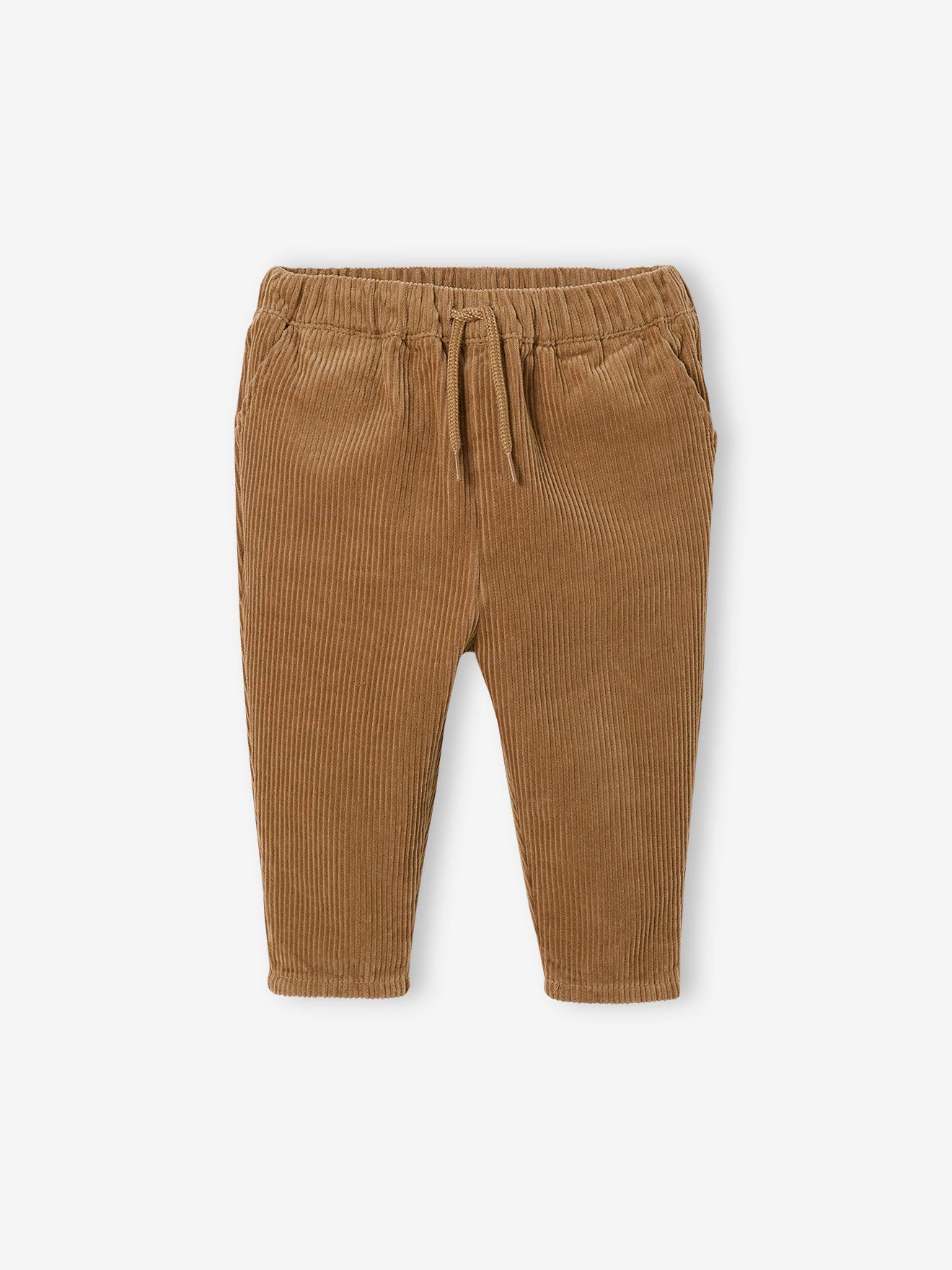 Vertbaudet Baby-Set: Sweatshirt & Cordhose - wollweiß