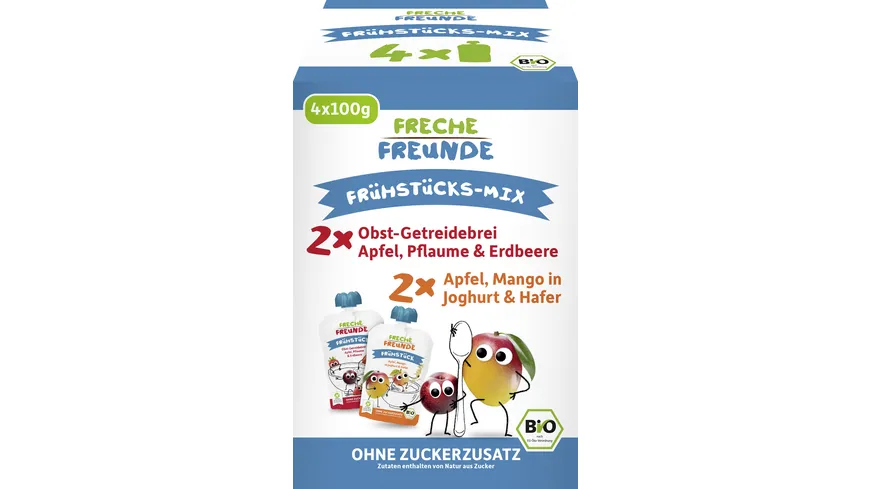 Freche Freunde Bio Quetschie MultiPack Frühstücks-Mix 400 g