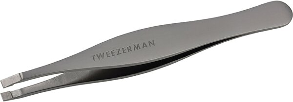 Tweezerman Flat Tip Tweezer - Gerade Pinzette, Gunmetal Pinzette
