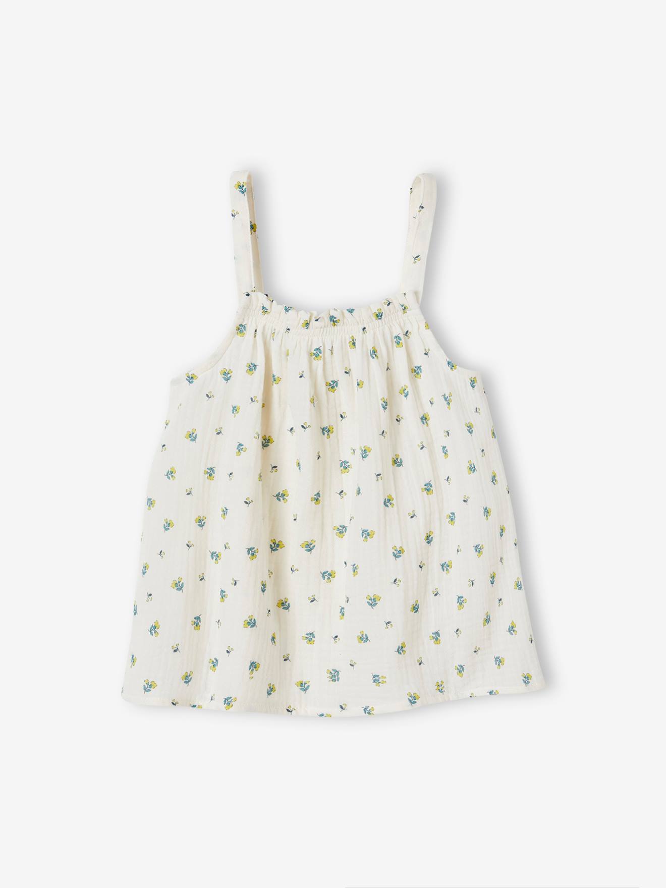 Vertbaudet Mädchen Top aus Musselin - beige