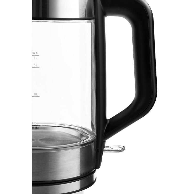 Cuisine Vannkoker 1,7 l, glass/stål, Cuisine