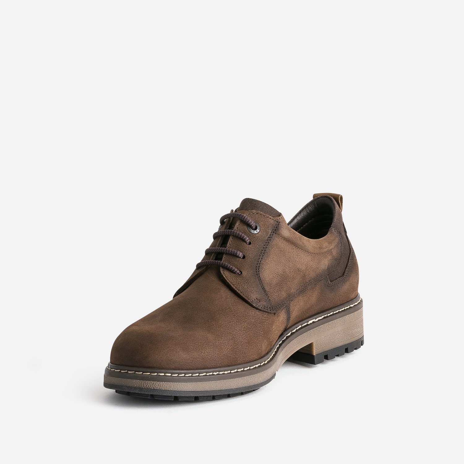 Derby confort FLUCHOS marron en cuir nubuck