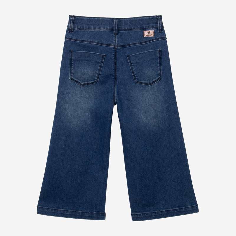 Jean fille large brodé bleu Catimini