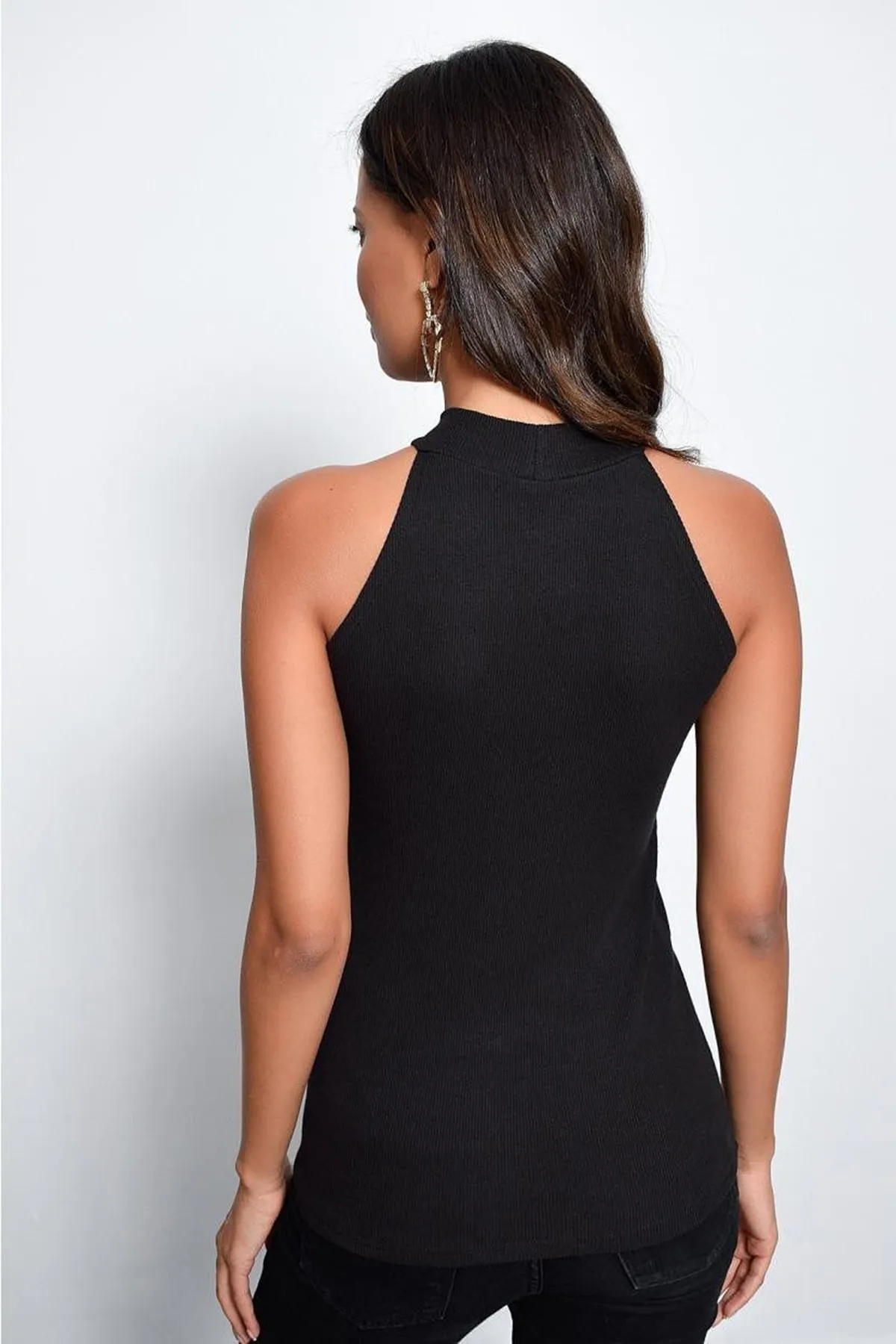 Cool & Sexy  Damen-Bluse mit schwarzem Leibchen, ärmellos, Yİ1566