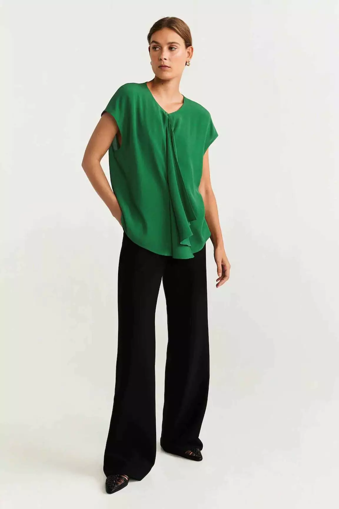 Mango Tops Femme couleur vert