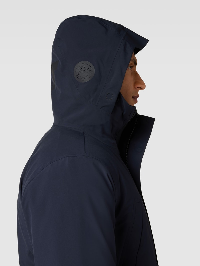 Parka mit verdecktem Reißverschluss Modell 'KOOV' in marineblau