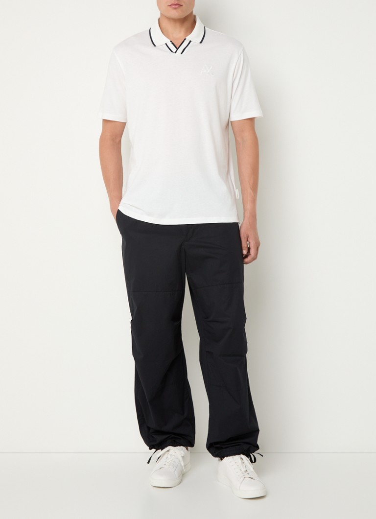 Polo Armani Exchange de corte regular com logotipo
