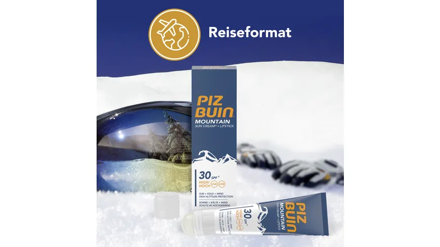 PIZ BUIN MOUNTAIN SONNENCREME LICHTSCHUTZFAKTOR 30 + LIPPENPFLEGE LICHTSCHUTZFAKTOR 30 20ML 20 ml