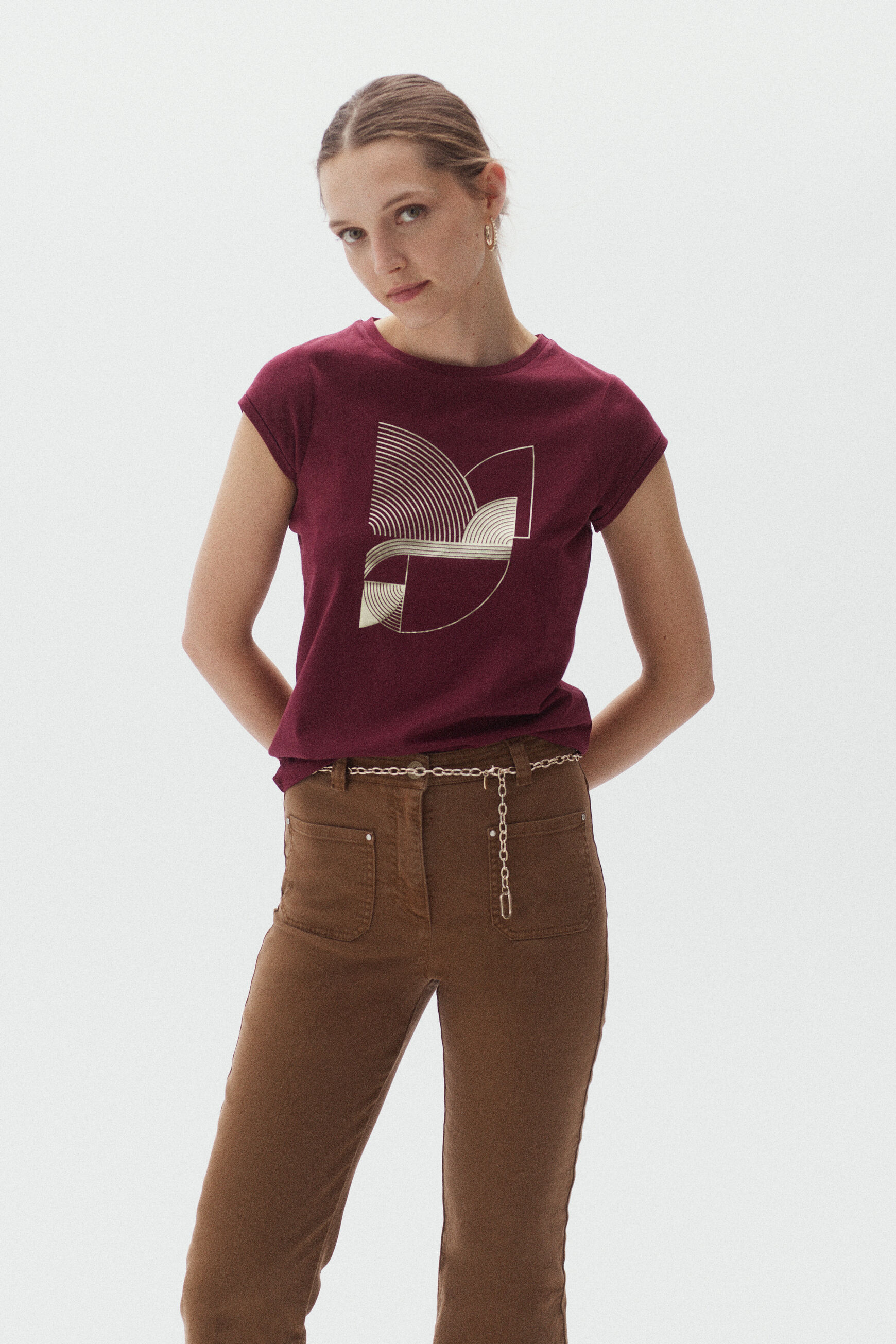t-shirt suzy bordeaux femme